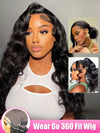 Classic Synthetic Collection Straight 360 Lace Pre-Bleached Knots Lace Front Wig